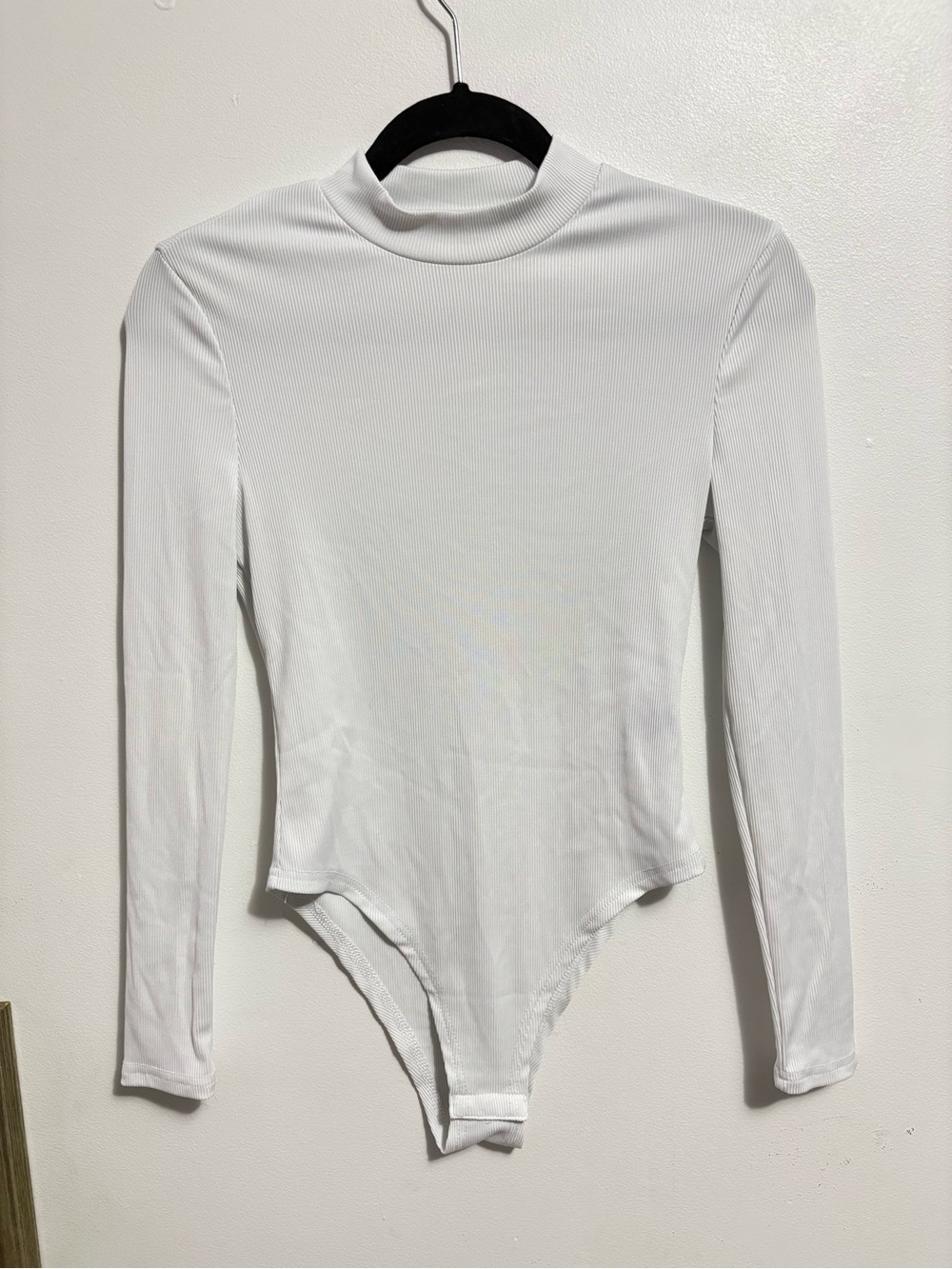 White Long-Sleeve Turtleneck Bodysuit - Classic Women's Top